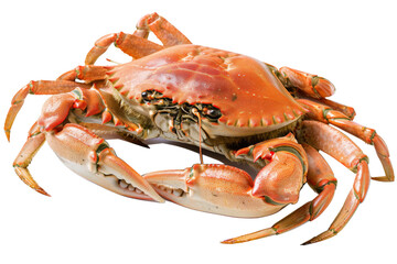 A crab is shown in a white background