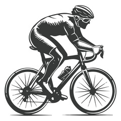 Naklejka premium Cyclist riding mountain bike Vector illustration