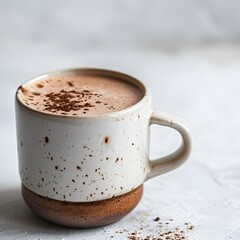 A mug of hot chocolate.