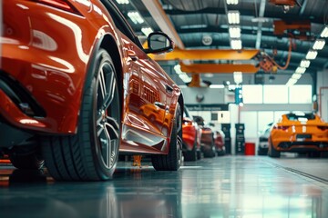 Car repair and maintenance services in the garage