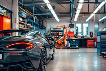 Car repair and maintenance services in the garage