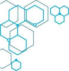 Hexagon Outline Corner Element