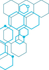 Hexagon Outline Corner Element