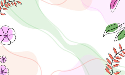 Hand drawn flat design abstract doodle background