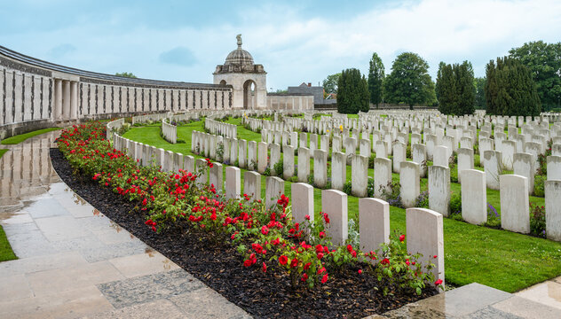 Tyne Cot World War One Cemetery near Ypres in Belgium.