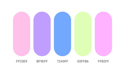 abstract color palette banner in set for next project