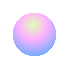 Colorful round gradient element on white background