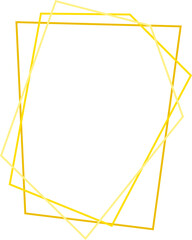 Gold Geometric Frame Element