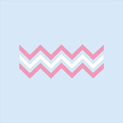 Zig Zag Pattern vector illustration on blue background