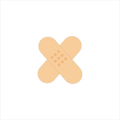 Adhesive medical plaster vector illustration. Handy plus on white background