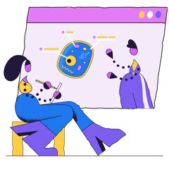 Online biology lesson