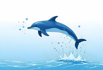 Fototapeta premium dolphin jumping out of water