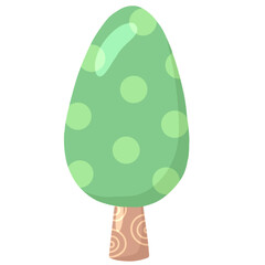 Illustration of cute shaped tree. Perfect for stickers, digital journalling, social media, invitation card, eco friendly designs.