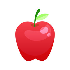 Fresh apple fruit red on white background