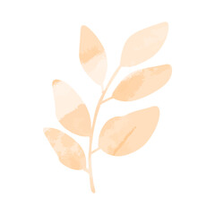 Abstract Leaf Element Watercolor Background