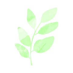 Abstract Leaf Element Watercolor Background