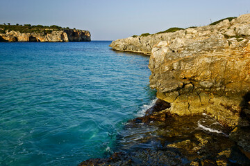 Fototapeta premium Cala Varques, a virgin cove in the municipality of Manacor, Mallorca, Spain