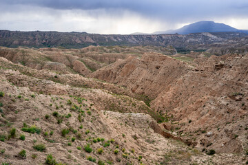 Gorafe Ravines, Puntal de Don Diego, Upper Turolian and Pliocene, Guadix Basin, Granada Geopark, Granada province, Andalusia, Spain