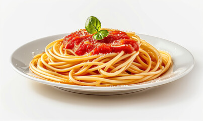 Tasty Spaghetti with Cheese and Savory Tomato Sauce