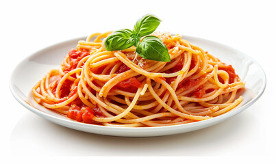 Tasty Italian Spaghetti with Cheese and Tomato Sauce