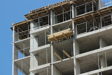 Multi-storey residential building under construction.
