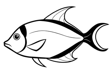 fish silhouette vector illustration