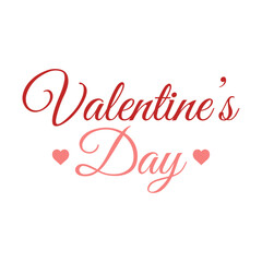 Hand drawn valentines day lettering on white