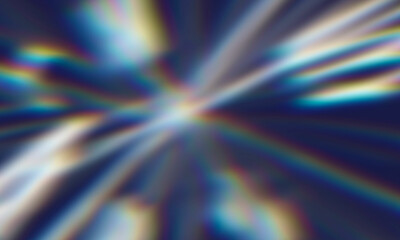 Abstract defocused image with chromatic aberration effect. Lines of speculars and light.	