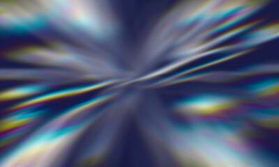 Abstract defocused image with chromatic aberration effect. Lines of speculars and light.	