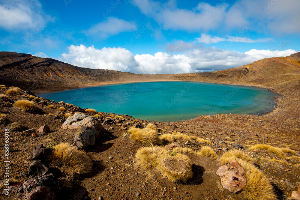 Sticker Blue Lake on Mount Tongariro - New Zealand