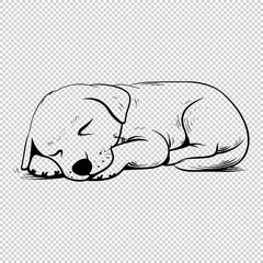 Cute simple dog icon design, black vector illustration on transparent background