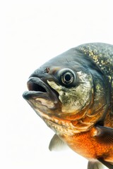 Obraz premium the Piranha with copy space on right Isolated on white background