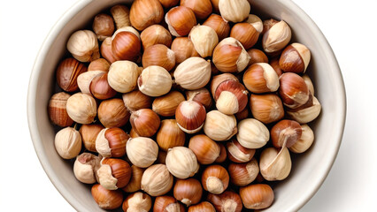 Hazelnut nut. Hazelnut isolated on white background. Hazelnut clipping path