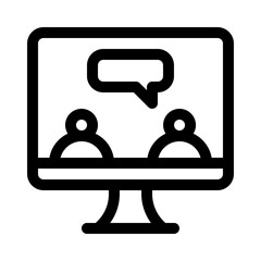 meeting line icon