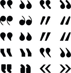 Quotation set vector, invert comma vector set