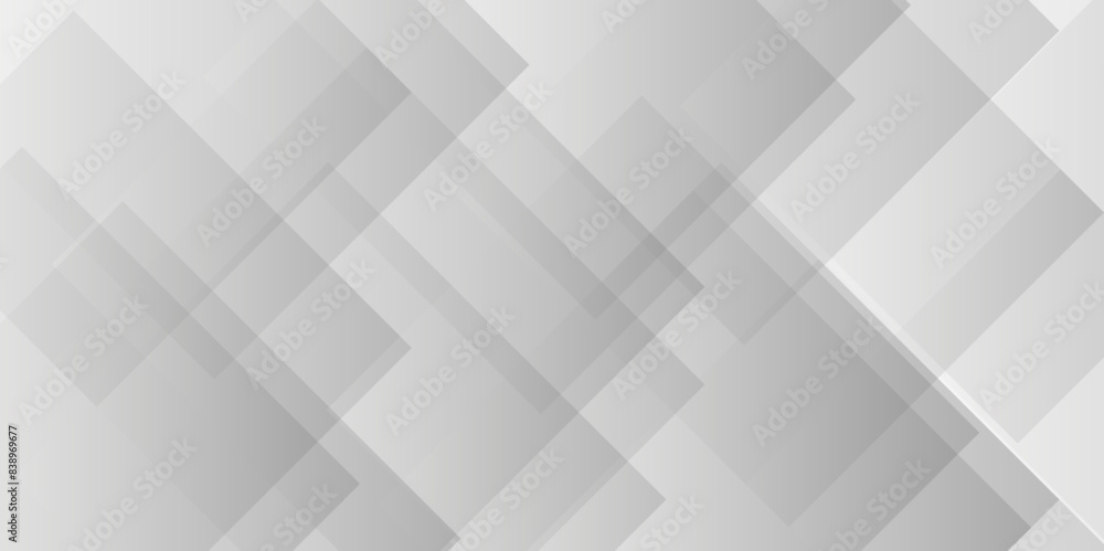 Poster abstract gray background with square and triangle shapes layered in modern abstract white transparen
