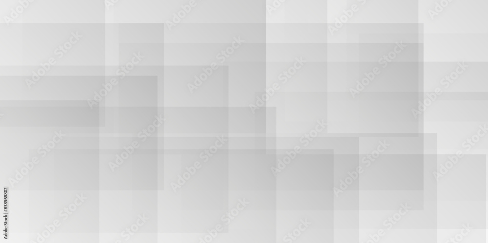 Poster abstract gray background with square and triangle shapes layered in modern abstract white transparen