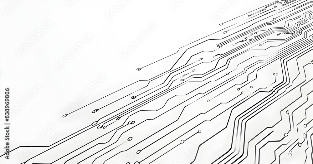 Poster abstract circuit board pattern background depicting technology and digital information in a minimali