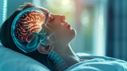 MS patients experience neurological disorder due to their condition. Concept Multiple Sclerosis, Neurological Disorder, Symptoms, Treatment Options, Disease Progression
