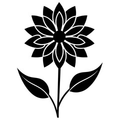 Flower pictogram Icon vector silhouettes illustration