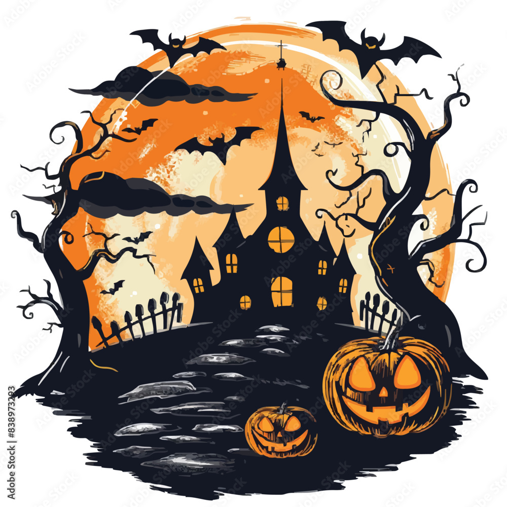 Wall mural Helloween vector illustration for t-shirt	
