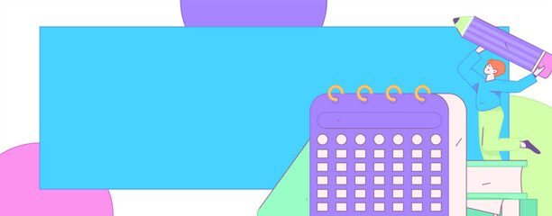Fototapeta premium Check-in character flat vector concept operation hand-drawn illustration 