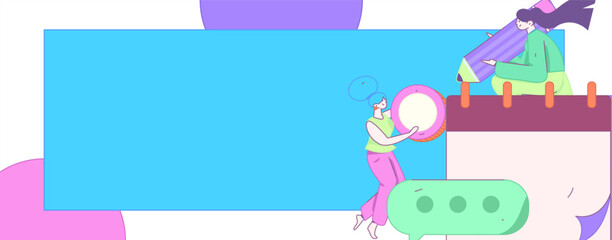 Check-in character flat vector concept operation hand-drawn illustration
