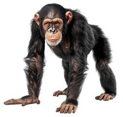 Fototapeta premium A Chimpanzee isolated on a transparent background PNG