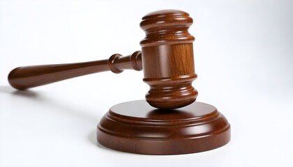 Gavel judge isolated on white Background