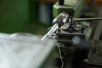 Detail of a lathe