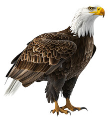 Obraz premium A eagle isolated on a transparent background PNG