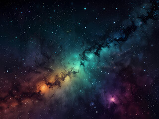 Fototapeta premium cosmic scene of the galaxy, perfect for a desktop wallpaper or presentation backdrop.