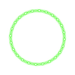 green circle wave and dot light neon