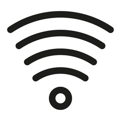 Wireless icon. Wifi.  Editable stroke. Vector illustration. EPS 10